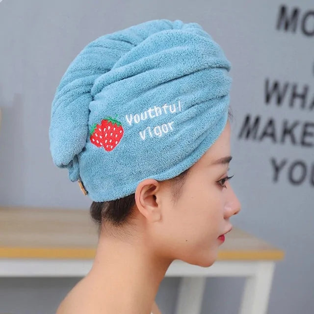 Luxurious Microfiber Shower Cap Towel for Women