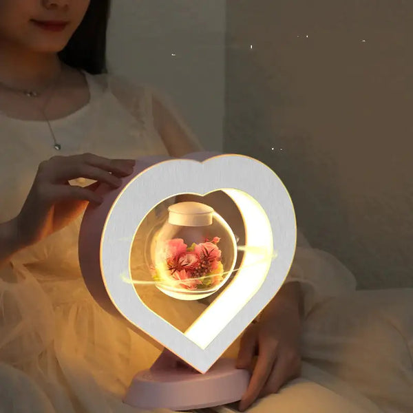 Heart-Shaped Floating LED Night Light