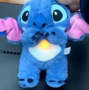 Lilo & Stitch Pink Plush Doll - Kawaii Comfort with Soothing Music & Light"