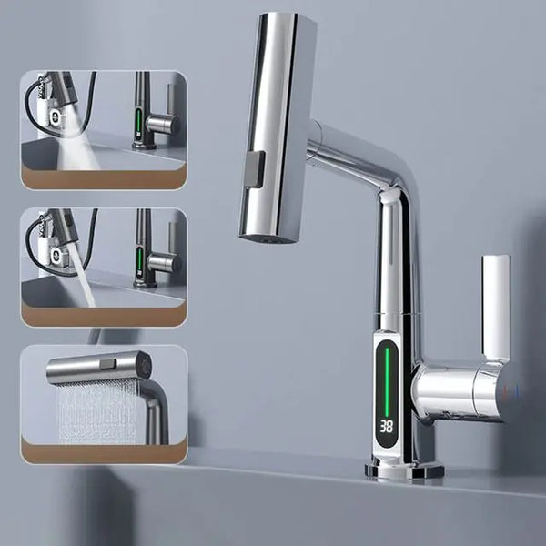 Smart Rotating Faucet with Digital Display