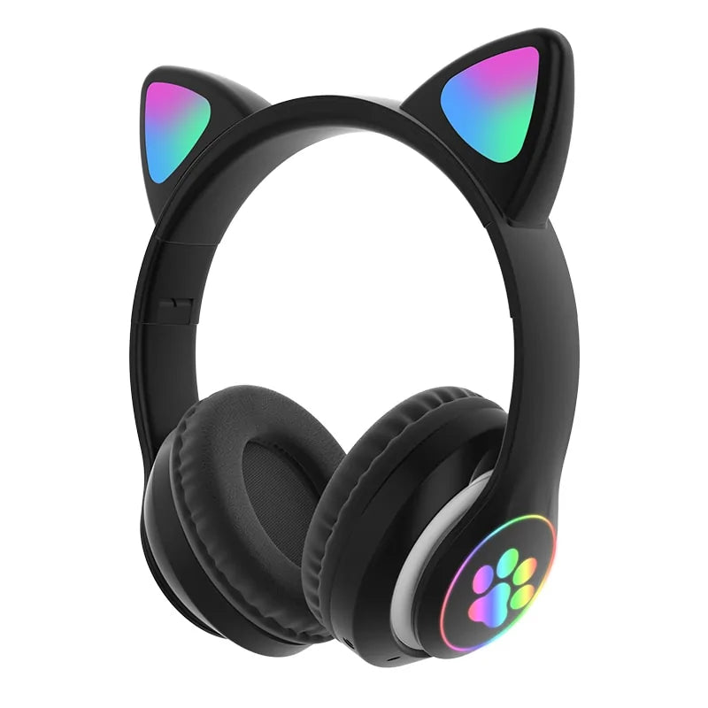 LED Cat Ear Bluetooth Headphones