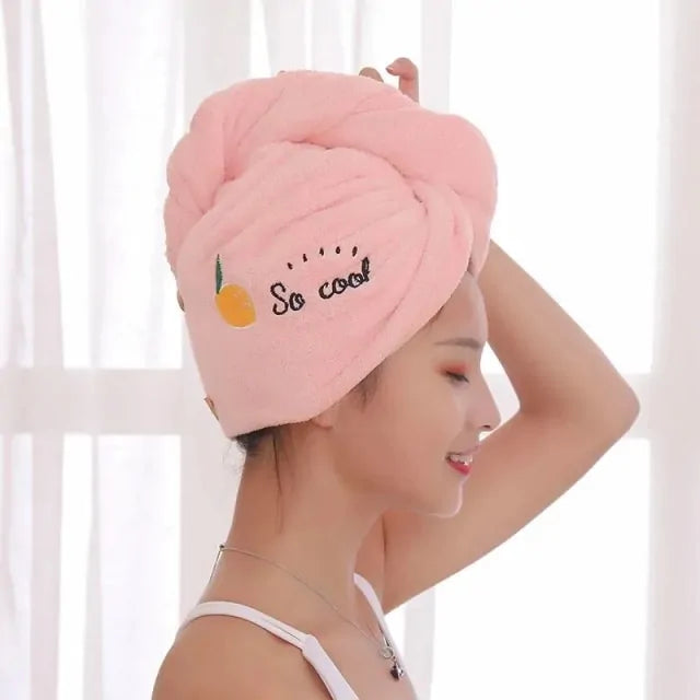 Luxurious Microfiber Shower Cap Towel for Women