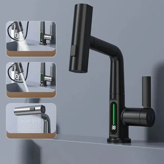 Smart Rotating Faucet with Digital Display