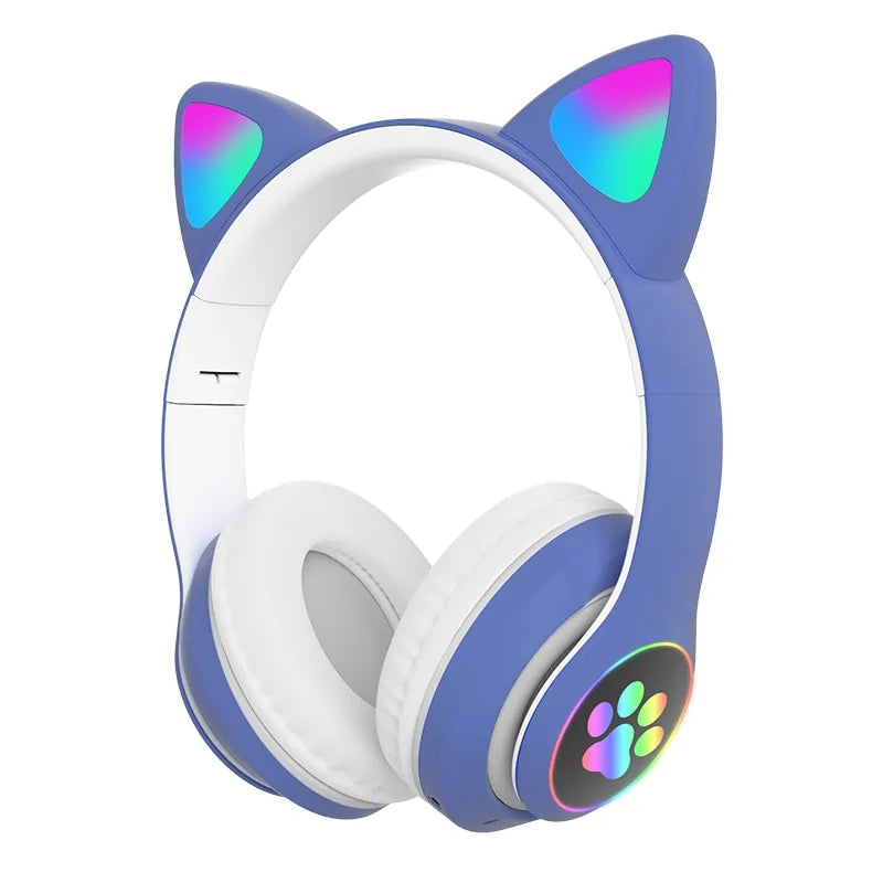 LED Cat Ear Bluetooth Headphones