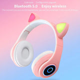 LED Cat Ear Bluetooth Headphones