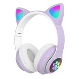 LED Cat Ear Bluetooth Headphones